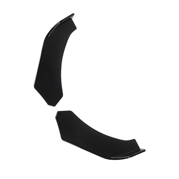 Universal Front Bumper Lip Gloss Svart 57cm Vänster Höger Splitters Winglets