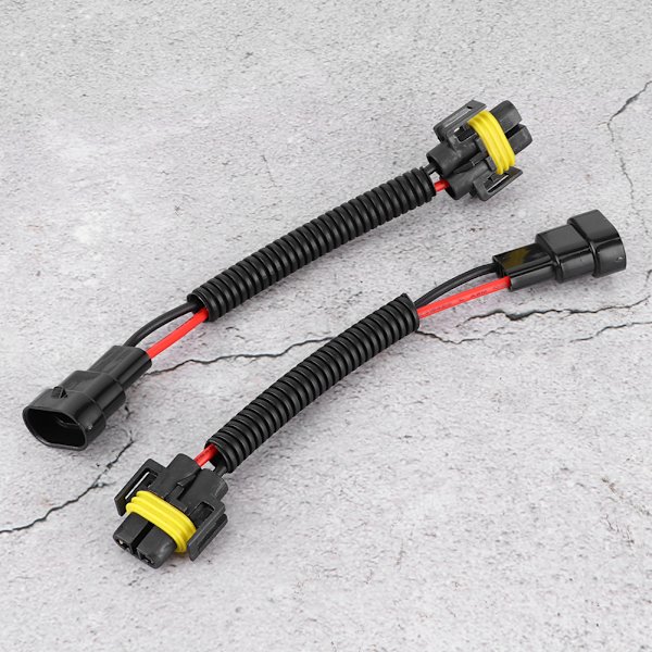 2 STK 9005 9006 til H11 Headlight Bulb Adapter Converter Cable