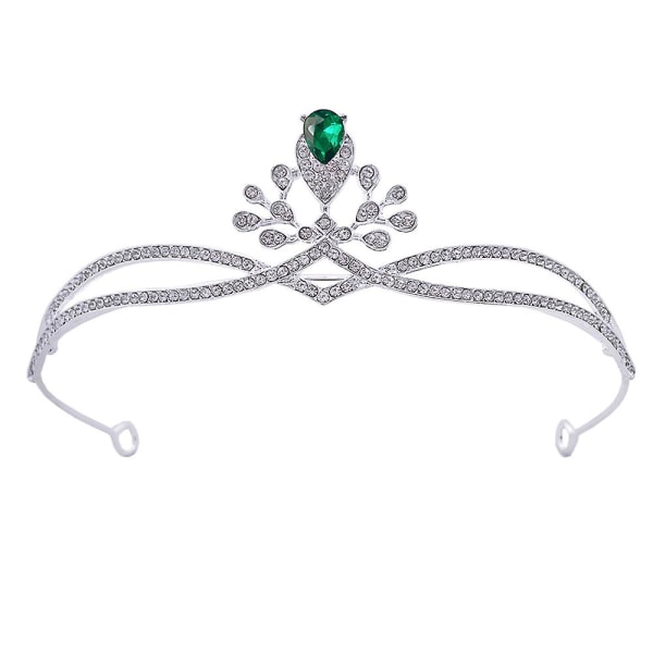 Star Same Crown ja tekojalokivi morsiamen kruunu -häämekkoasusteet Silver White