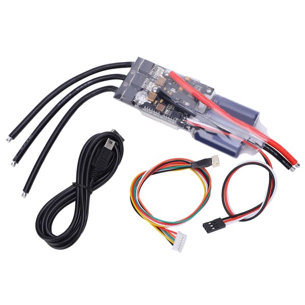 FSESC4 12 50A Hög Ström Mini Enkeldrift V4 Elektronisk Hastighetsregulator Anodiserad Aluminium