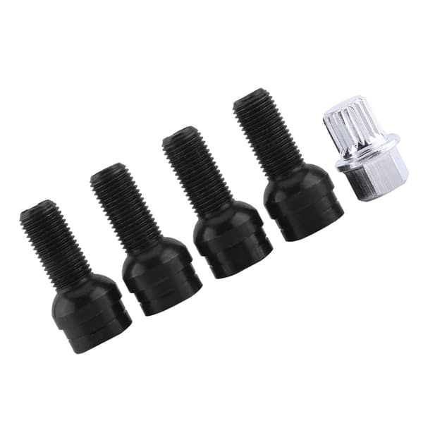 Golf 4 MK4 B5 1998 2005 Hjulbolt Låsemutter Sett 4+1 Kit med Nøkkel 8D0601139F