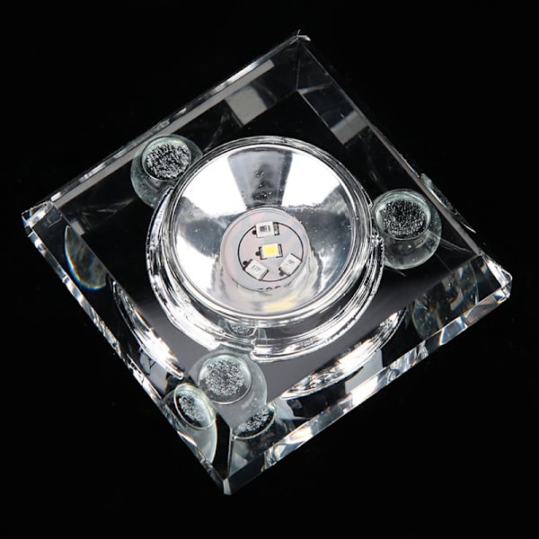7 Farver Mini 3D Crystal LED Light Base Display Stand til boligindretning med USB-kabel