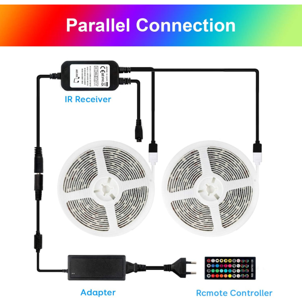 12V RGB Vattentät LED Light Bar IP65 Multicolor LED Light Bar med musikfunktionssynkronisering, fjärrkontroll, dekoration inomhus/utomhus, fest, Kristus