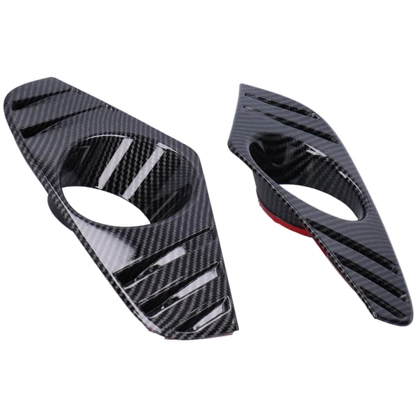 2 st Front Dimljus Lamp Skydd Dekorativa Trim Kolfiber Stil Passar för RAV4 2019‑2021
