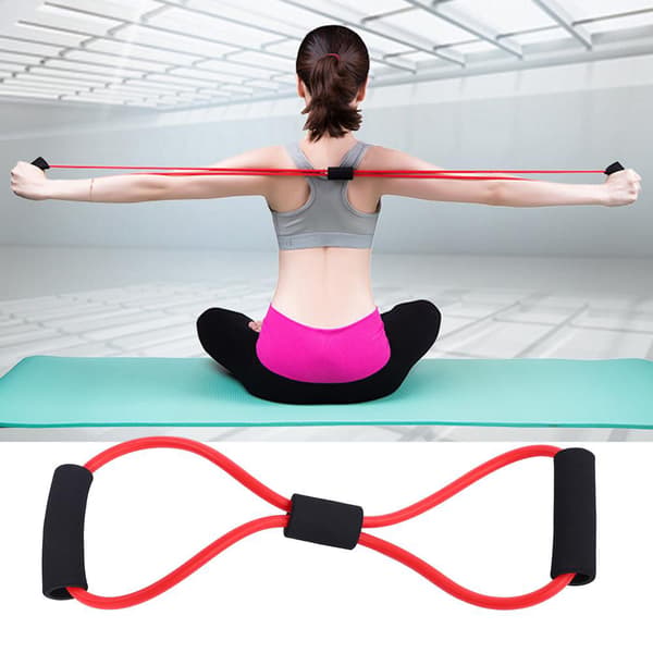 Strækmodstandsband til Yoga Gym Workout - Rød