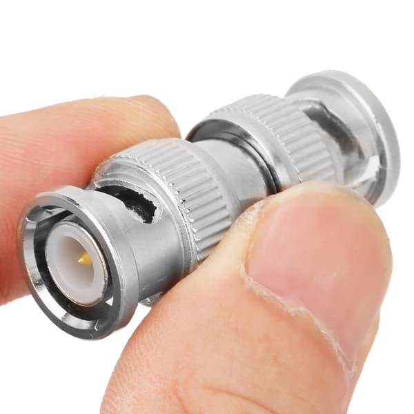 2 st BNC Hane till BNC Hane Koaxial RF-adapter för CCTV-säkerhetskamera