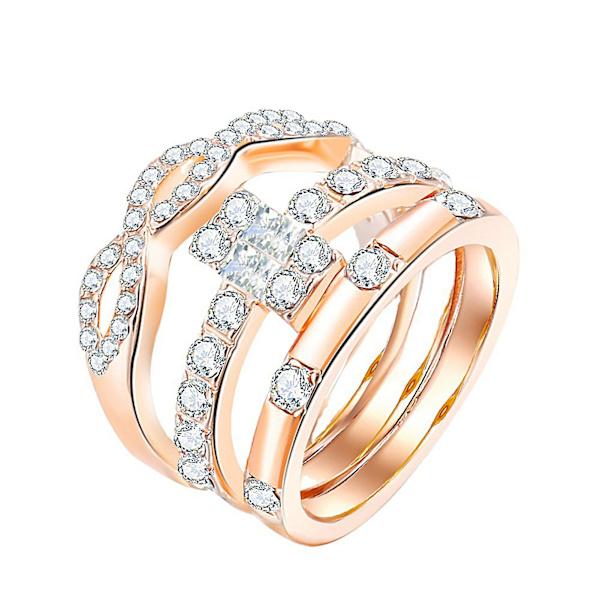 3st/ set Ring Kit Dekorativ Minimalistisk Distinkt Individualitet Finger Ring Set för dagligt bruk US 10