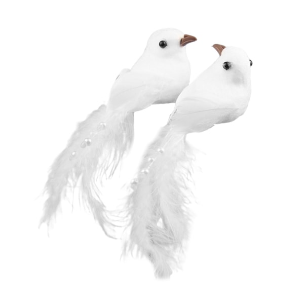 5 x 2 stk. kunstige fugle, der ser realistisk ud, slidbestandigt styrofoam, dekorative falske duer, bryllupspynt til hjemmet