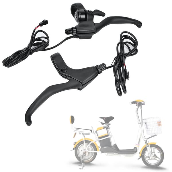 1 par aluminiumslegering elektrisk cykel bremsegreb styr tilbehør sort