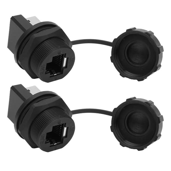 2st RJ45 180 Grader Utomhus Vattentät IP67 Ethernet Adapter