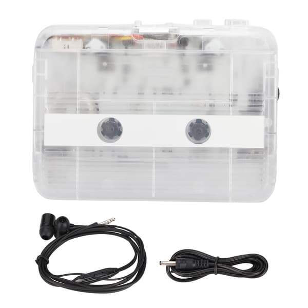 FM Radio Kassettspiller Klassisk Stil Multifunksjon Bluetooth 5.0 Bærbar Transparent