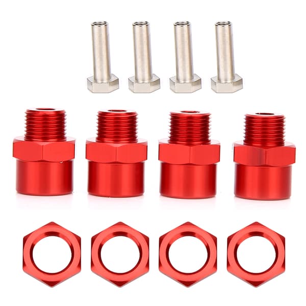 RC Bil 12mm til 17mm Hjul Hex Konverteringsadapter Tilbehør til Sakura D4 HSP 94123 1/10 Bil Rød