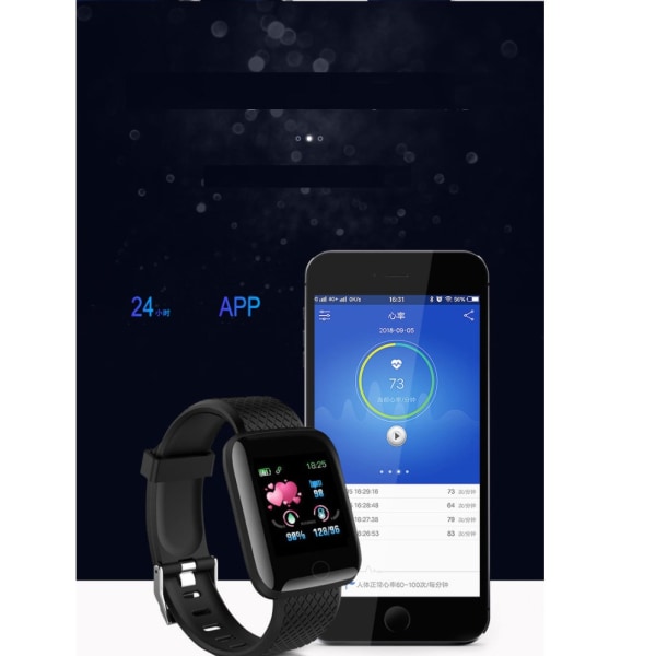 bluetooth sportarmband puls blodtryck (blått),