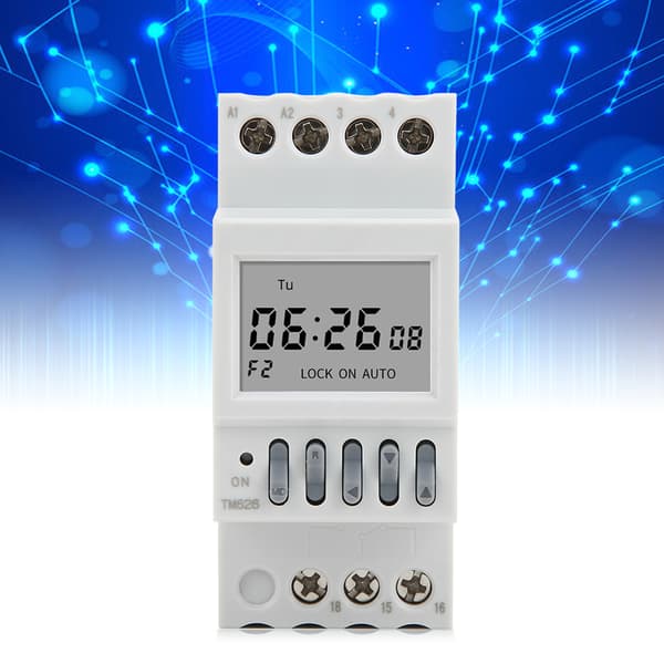 TM626 Smart Power Switch Timer Din Skinne Montering AC220V Tidskontrol Relæ
