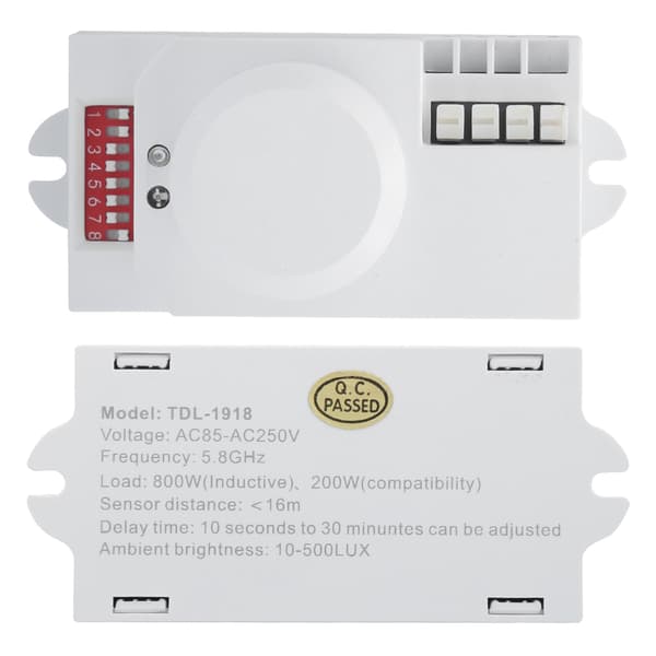 Mikrovågssensor Radar Induktionskontroll Utrustning TDL-1918 5.8GHz AC85-250V