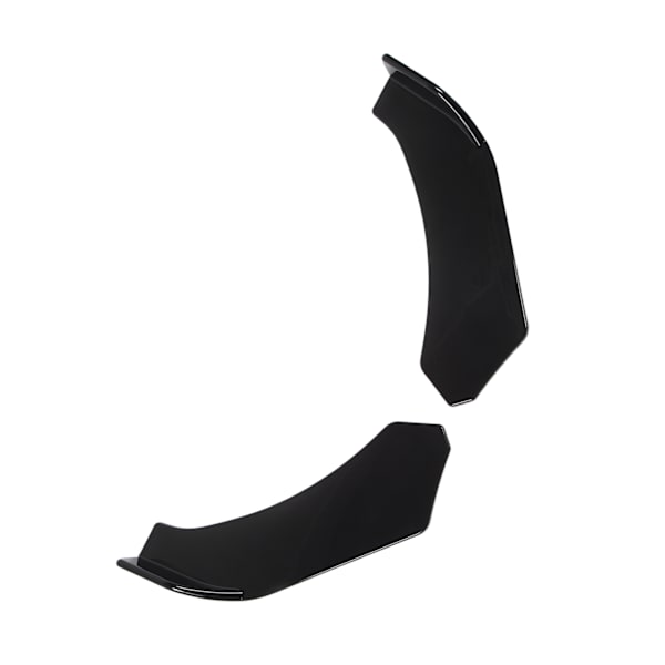 Universal Front Bumper Lip Gloss Svart 57cm Vänster Höger Splitters Winglets