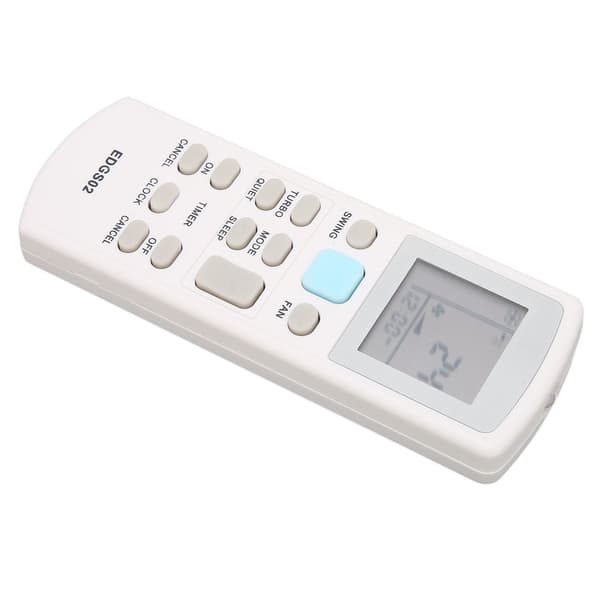 ECGS02 Airconditioner Erstatningsfjernbetjening Sort LED Følsomme Knapper Undertekster