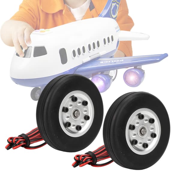 65mm Gummihjul Bromssystem med 4mm Axel för RC Flygplan