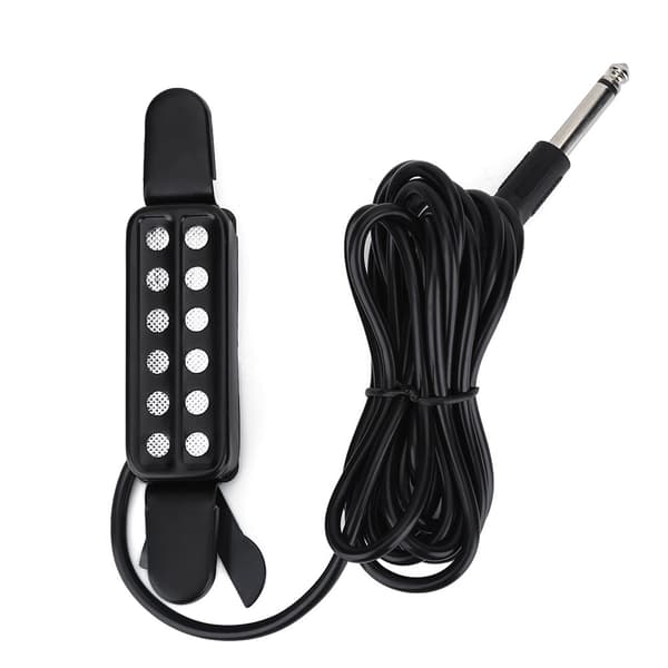 12 Ljudhål Magnetisk Pickup Transducer för Akustisk Gitarr Tillbehör
