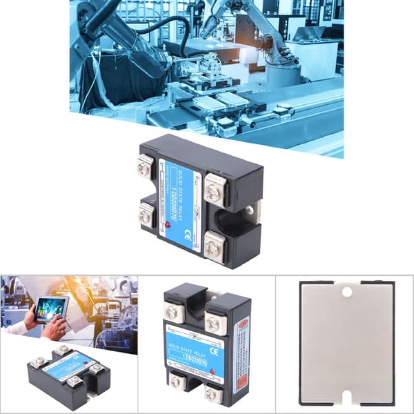 Solid State Relay DC SSR Inngang 3-32VDC Last 5-220VDC Kontrollrelé 75A