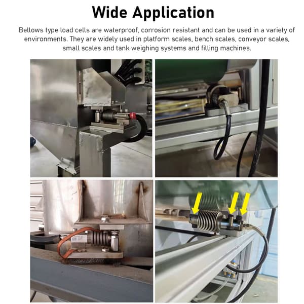 Lastcelle 300kg Load Cell Rustfritt Stål Cantilever Beam Vekt Sensor Plattformvekt 5V til 15V
