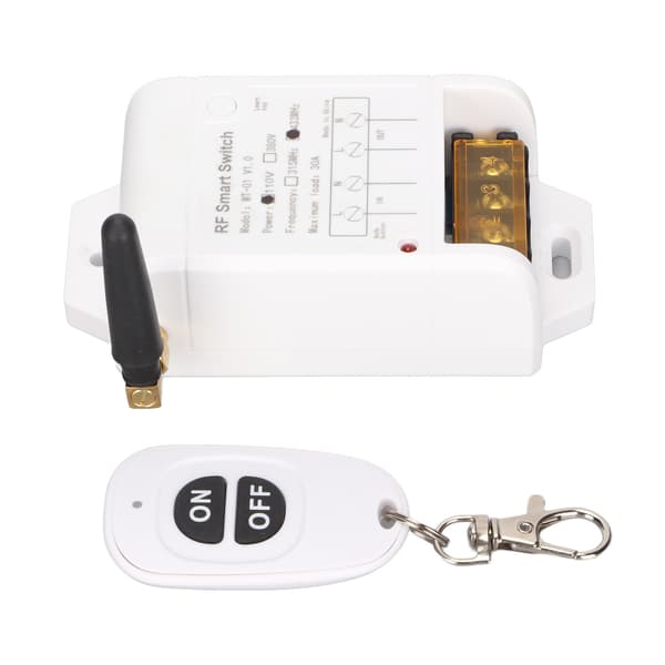 WT-01 Fjernkontroll Bryter Vannpumpe LED Lys Garasjeport Relé Sender 110V 30A