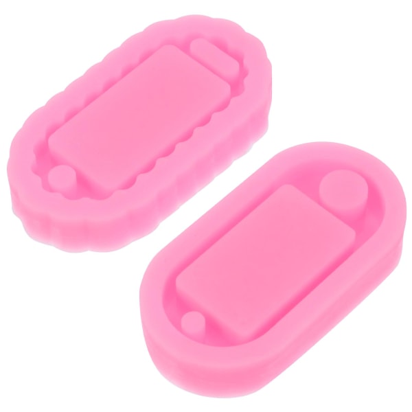 Nøgleringeform med hul Epoxyharpiksforme Nøglering Charms Form
