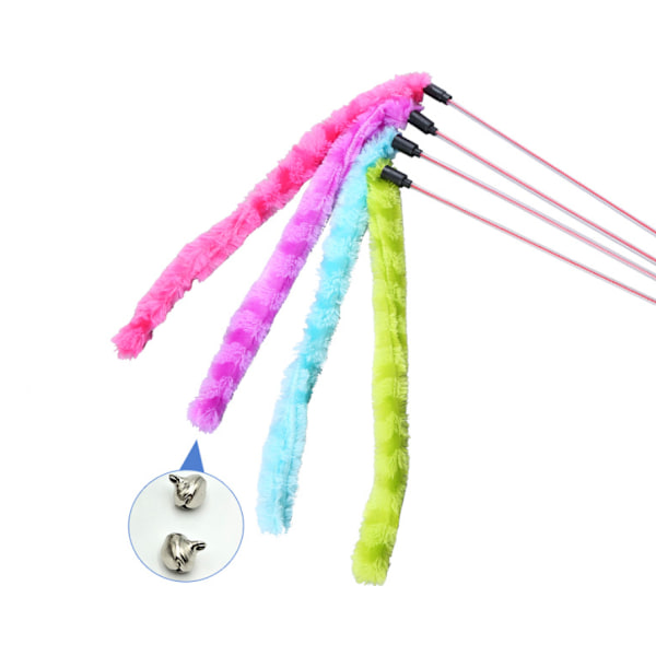 Interaktiv stickkattleksak, rolig fylld stickkattleksak, husdjursleksaker (4-pack)