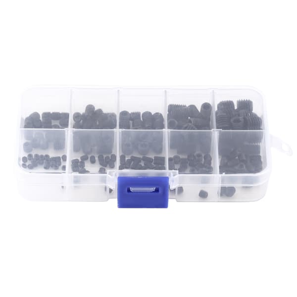 200 st Hex Head Grub Set Skruv Kopp Punkt Sortimentskit