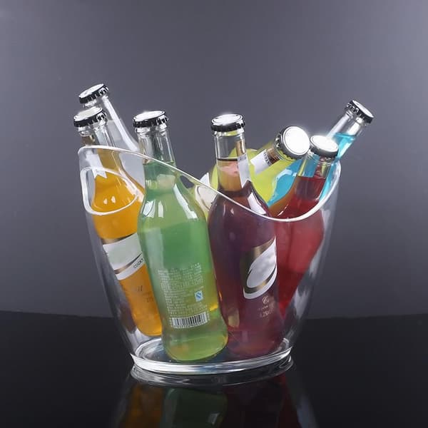4L Klar Plastik Ispand til Vin Champagne Ølflasker