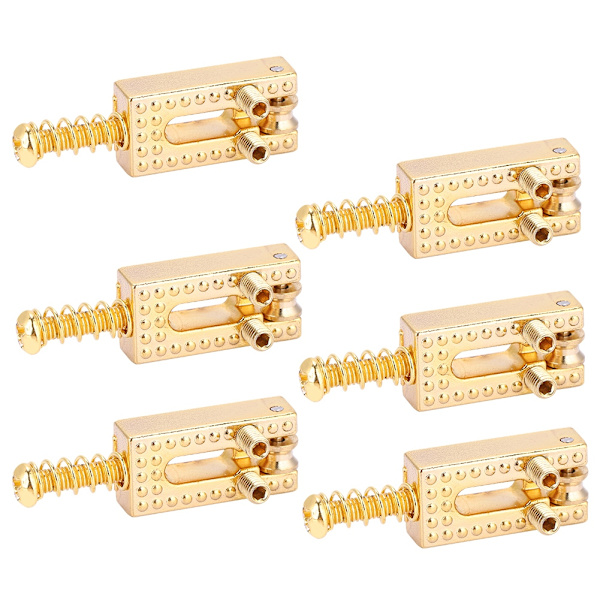 6 st Guld Gitarr Roller Stall Sadel Reparationsdelar