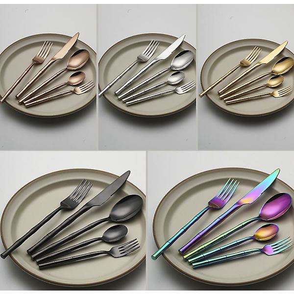 Bestick i rostfritt stål (Silver 5 delar set)