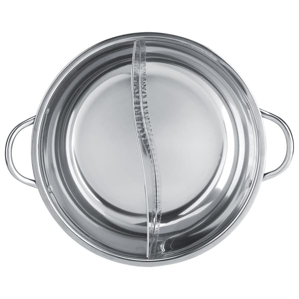 29cm Rostfri Stål Hot Pot Induktionshäll Två Smak Separation