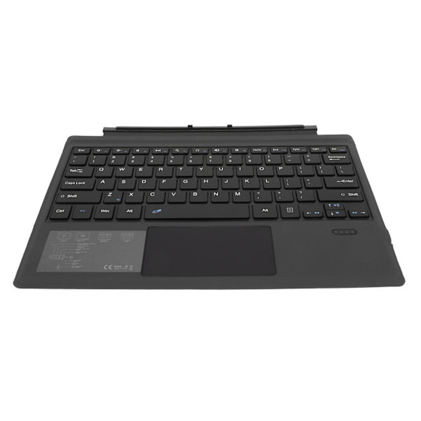 Trådløst Bluetooth-tastatur med touchpad til Surface Pro 7 Plus 7 6 5 4 3 33ft rækkevidde sort