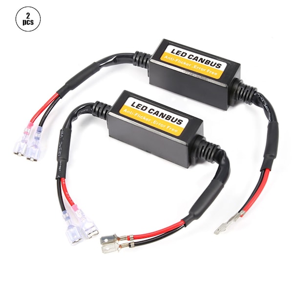 1 par H1 H3 Canbus LED-frontlysdekoder Anti-flimmermotstand feilfjerner