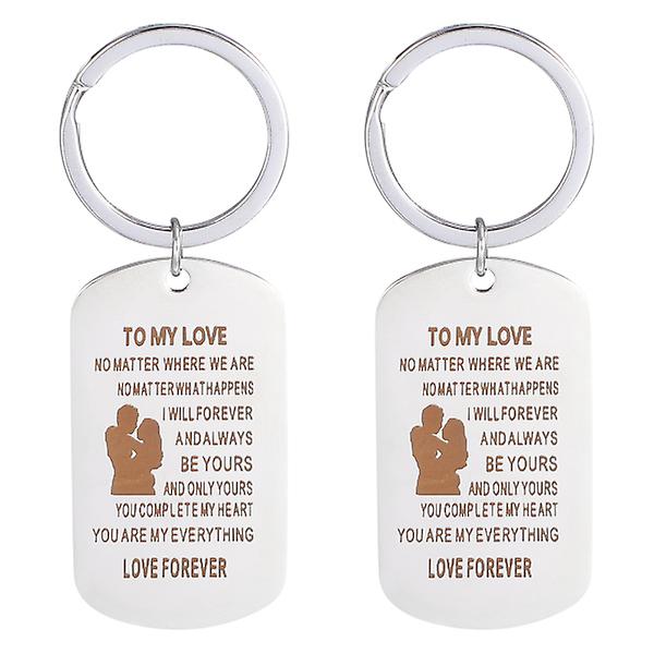 2st Valentine Keychains To My Love Nyckelringar Nyckelringar i rostfritt stål