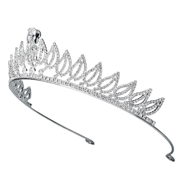 Zirconia Bride Pannband Strass Inläggningar Bröllopshårband Tiaror Kronor Smycken Presenter För Kvinnor