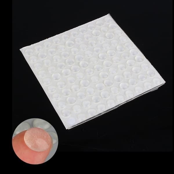 Självhäftande silikonfötter som dämpar stötar för dörrmöbler, 100-pack, 8x2,5 mm