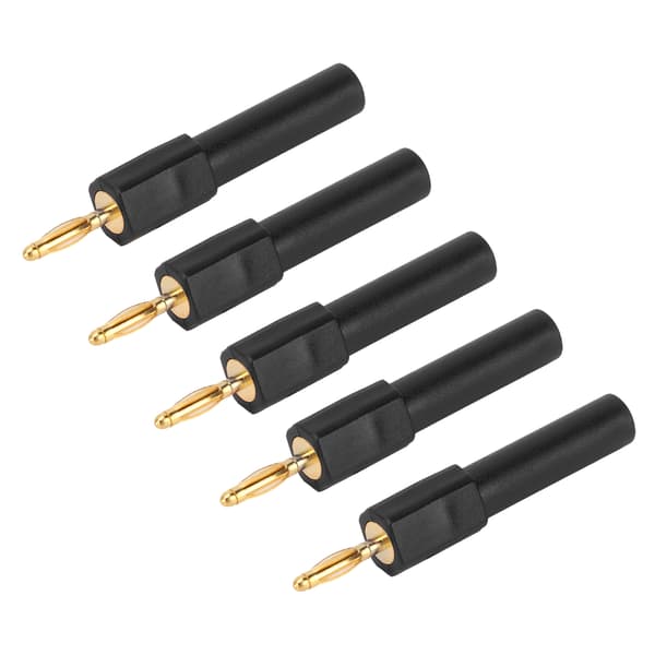 5 stk Stærk tilslutning 2 mm til 4 mm Banan Plug Konvertering - Sort
