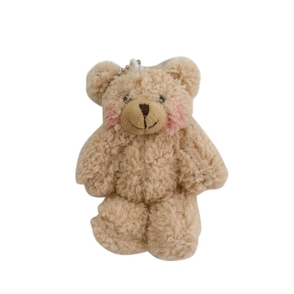 Härlig söt tjej hänge plysch docka björn docka väska hänge mjuk söt tillbehör Kvinnlig nyckelring (2# brun björn 11 cm),