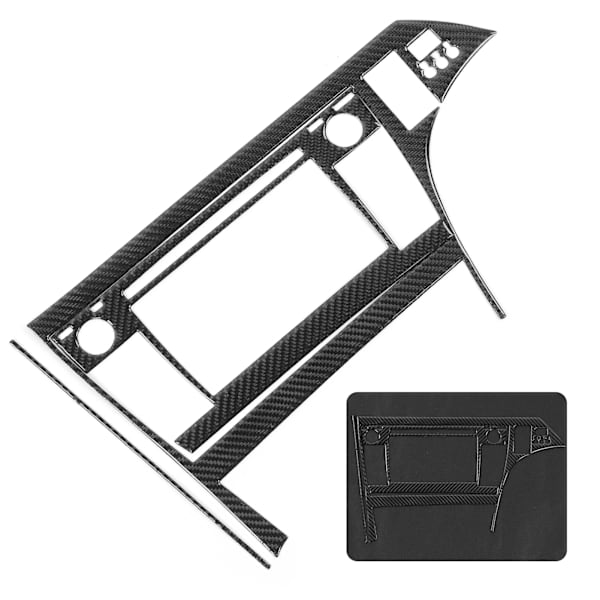 3 stk. Kulfiber GPS Display Panel Trim Klæbeinstallation Passer til Prius 2012‑2015 RHD