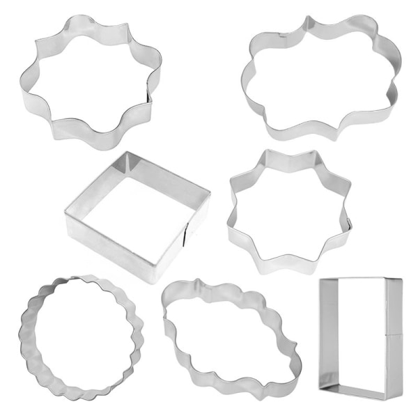 Blomsterram Set Cookie Cutters Set med 10 delar rostfritt stål Omelett Form Set,