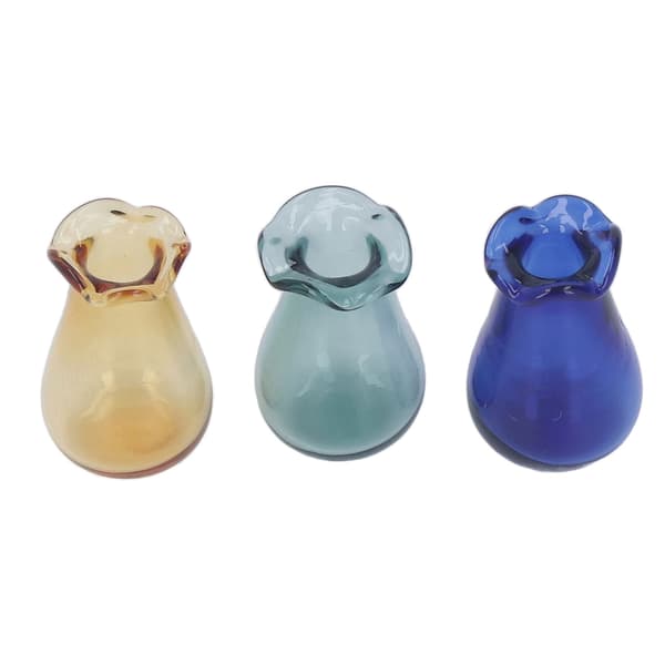 3-delad Dockhus Glasvas DIY Simulerad Miniatyrvas Dockhus Landskapsdekoration Tillbehör Typ B