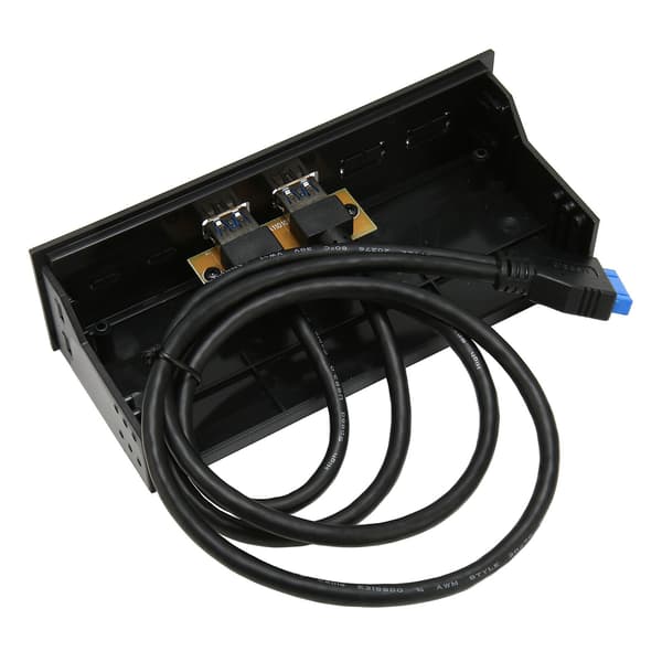 5.25 tums frontpanel 2 port USB 3.0 optisk drivenhetsfack med 19-stiftskontakt för PC-chassi