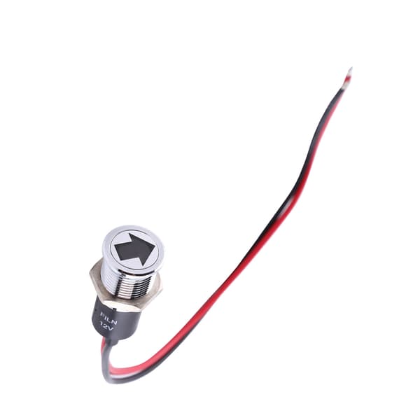 Rød Blå Grøn 12V 14mm LED Instrumentpanel Advarsel Dæmp Blinklys Indikator