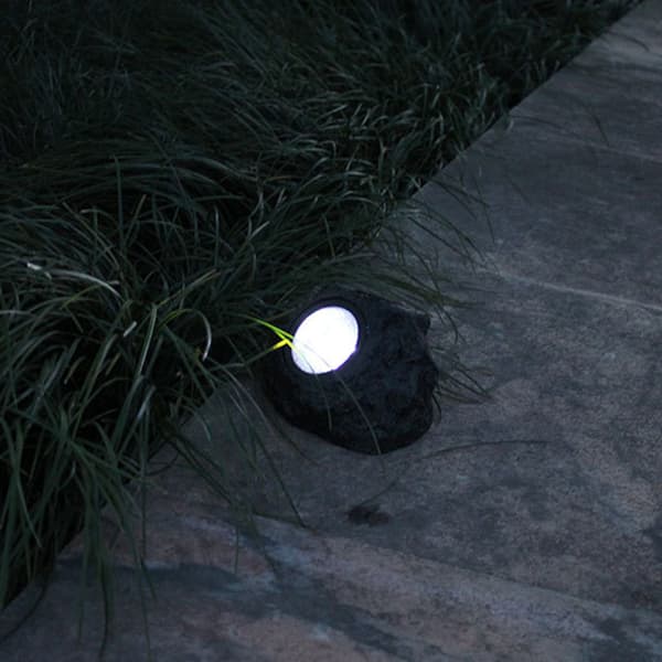 Vattentät Solcellsdriven LED Gräsmatta Lampa Utomhus Simulerad Stenlampa
