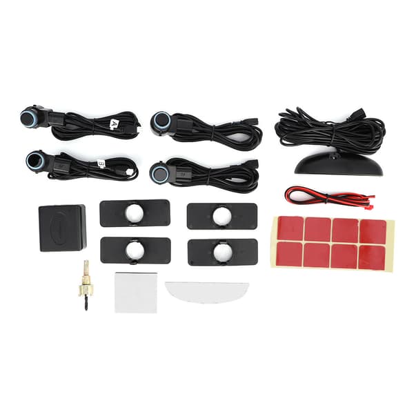 Intelligent parkeringsradararmssett 4 sensorprobe LED-skjerm bilryggeassistent system