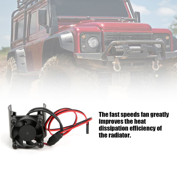 Motor Køleplade Køleblæser 1/10 RC Bil Model Tilbehør Passer til Traxxas TRX-4Sort