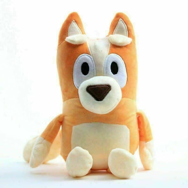 Bluey And Bingo Dog Friends Plyschleksak 28 cm stoppad docka Orange