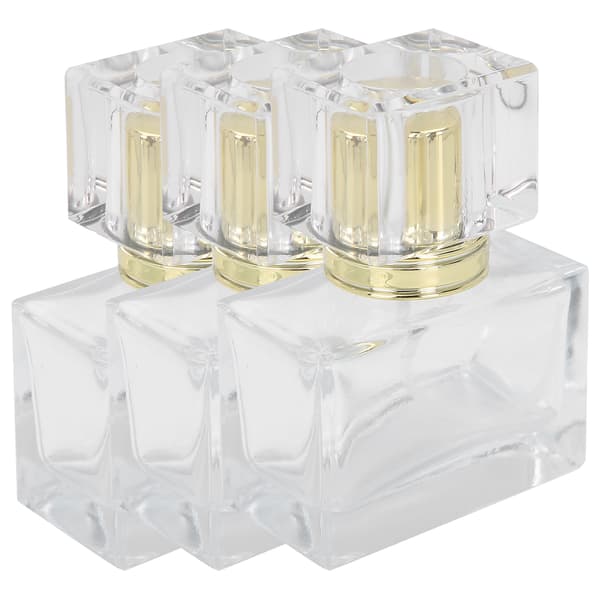3. Glasforstøver Genopfyldelig Parfumesprayflaske Guld Makeup Dispenser